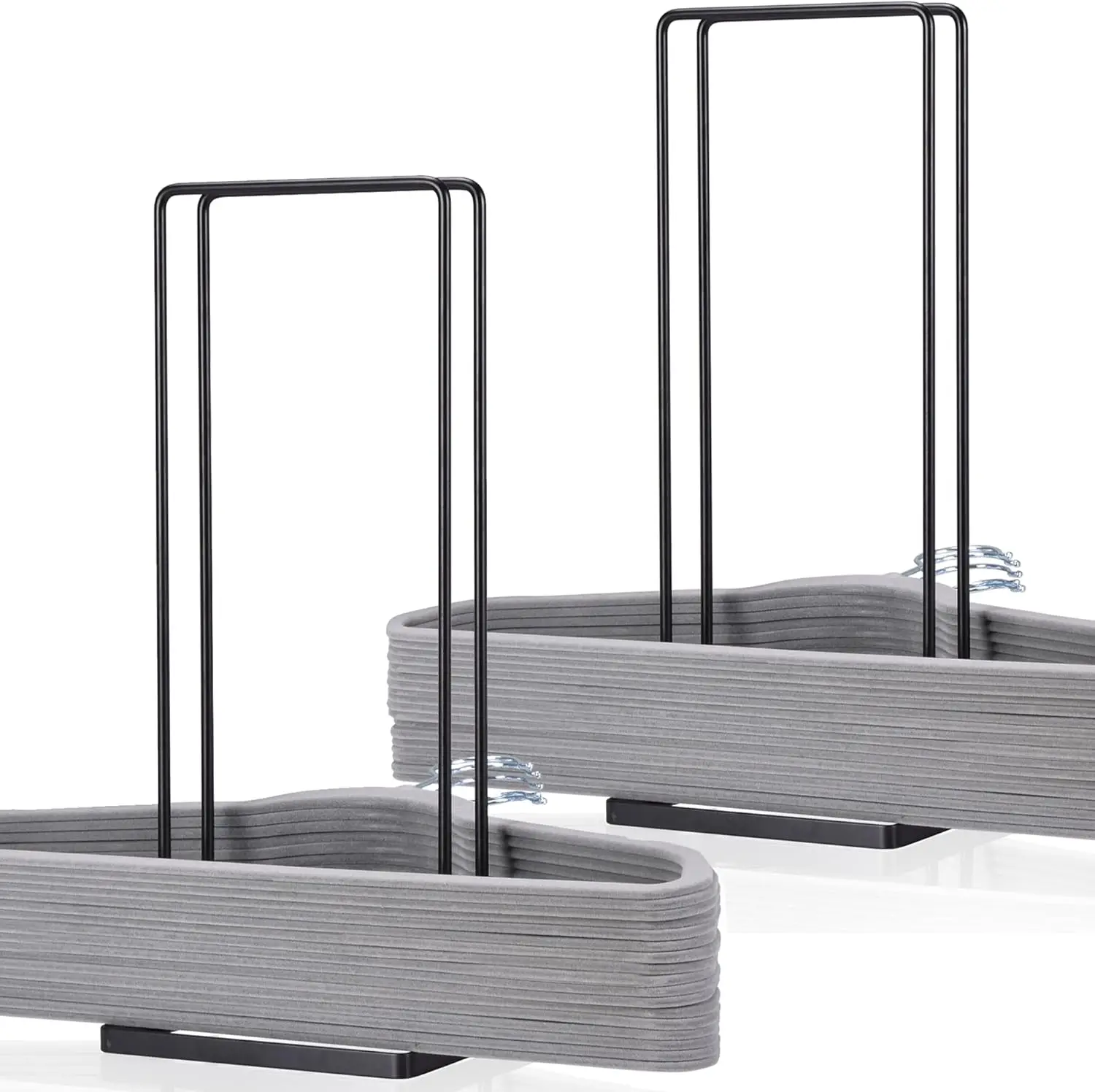 

Hanger Organizer Stacker 2 Pack,Clothes Hanger Storage Rack Holder for Closet Laundry Room,Holds up 110 Wire Hanger