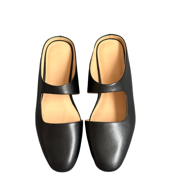 

2025 Early Autumn New Mules Shoes Slippers Nice Temperament Trend Simple and Comfortable High Street AG1808