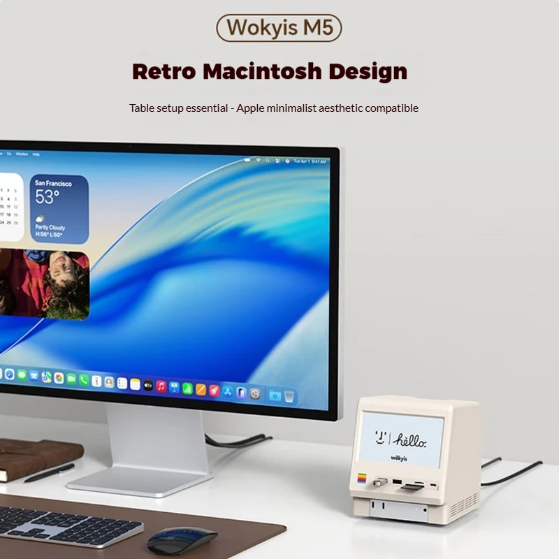 WOKYIS M5 Docking Station For Mac Mini 8TB Hard Drive Expansion