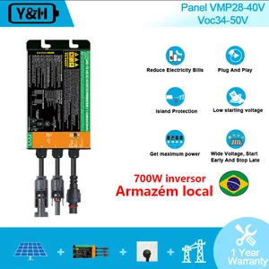 Y & H 700W 600 500 350 300 Solar Grid Tie Micro Inverter MPPT DC26V-46V Photovoltaic Output AC110V-240V Solar House in Network System 8 Main Micro Inverter Sales - №1