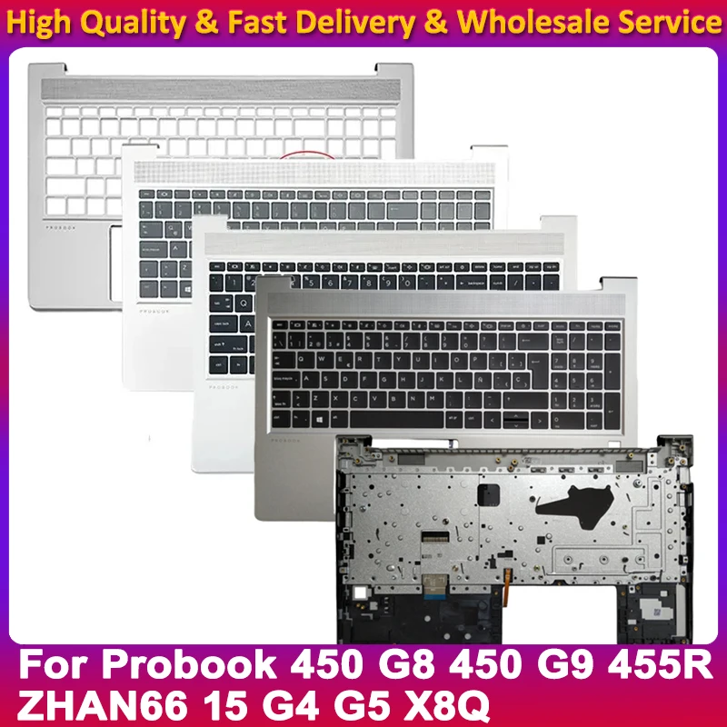 

Оригинальная новая клавиатура с подсветкой US LA SP для HP Probook 450 G8 450 G9 455R ZHAN66 15 G4 G5 X8Q, верхняя крышка упора для рук ноутбука
