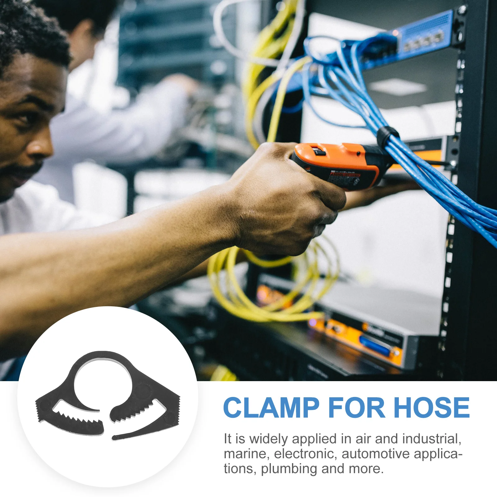 

10 шт. нейлоновые хомуты для шлангов с двойным захватом, зажимы с храповым механизмом, регулируемые, прочные для автомобильной сантехники, промышленные