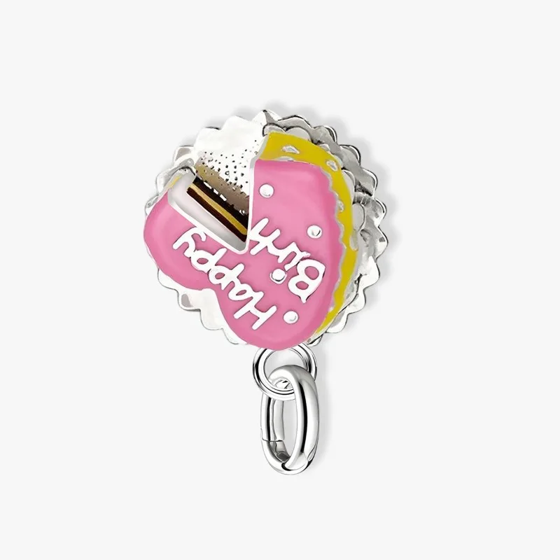 Adjustable 925 Sterling Silver  Vintage Pendants Bouquet Cake Charms Beads Fit Original Bracelet Necklace DIY Jewelry - view 5