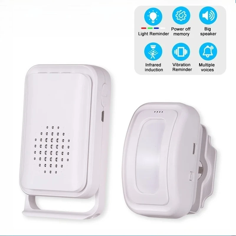 

Беспроводной разделенный индукционный дверной звонок, интеллектуальный дверной звонок, PIR-датчик, 30-метровая мелодия звонка, датчик сигнализации