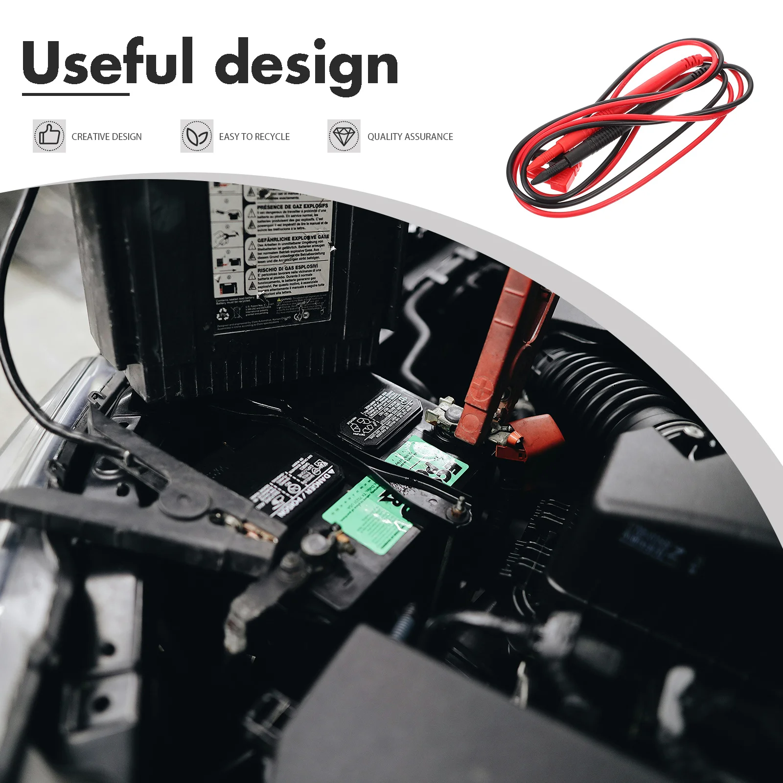 

2Pcs Multi Meter Probe Heavy Duty Test Leads for Volt Meter Precision Measurement Multimeter Accessories Beginner Friendly Kit