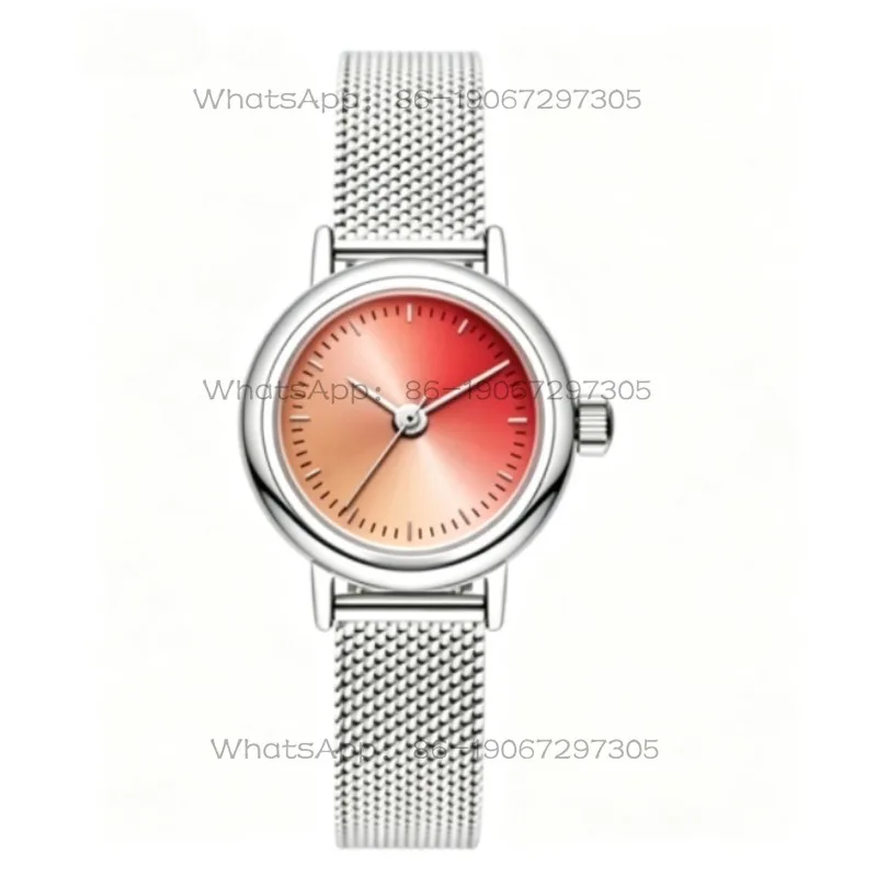 Gradual change color plate women's quartz steel belt waterproof watch for girlfriend gift