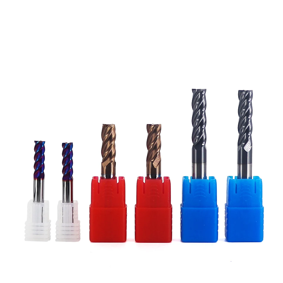 Augusttools HRC55/60/65 End Mill Carbide Milling Cutter For Metal Router Bits 4 Flutes Tungsten Steel Endmill Diameter 2 4 6 8mm