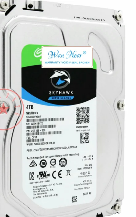 

Для системы видеонаблюдения SkyHawk ST4000VX007 4TB SATA 6 Gb/s 64MB 3,5 inch