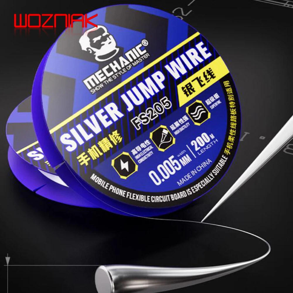 Meccanico Jumper Wire 0.02mm 0.01mm 0.009mm per la scheda madre del telefono Riparazione delle impronte digitali Saldatura Giunto Manutenzione Flying Line Tool