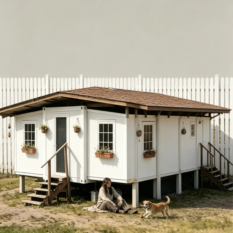 Modern Flat Pack Container Home Prebuilt Villa With Private Bathroom Customizable Portable Modular House