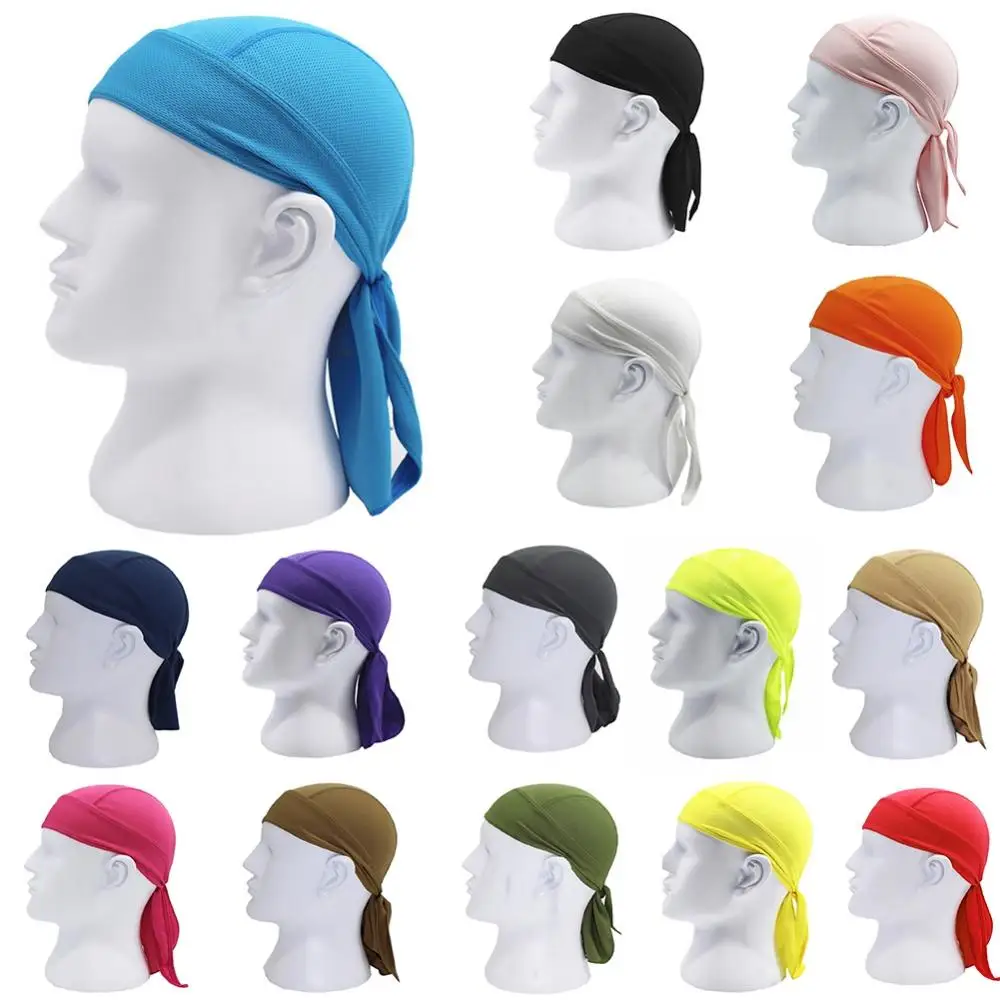 Ski Cycling Headscarf Bandana Cap Solid Color Breathable Motorcycle Wrap Biker Hat Unisex Headscarf Bandana Cap Cycling Headwear