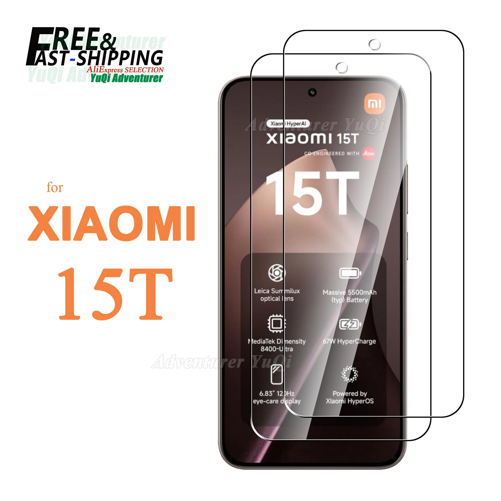 Screen Protector For Xiaomi 15T Tempered Glass HD 9H Transparent Clear Anti Scratch Case Friendly
