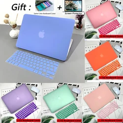 Mat Laptop Case MacBook Air Pro için 13 inç kılıf M1 A2179 A2337 2020 Pro 13 M1 A2289 A2338 2021 yeni Pro 14 16 inç A2442 A2485
