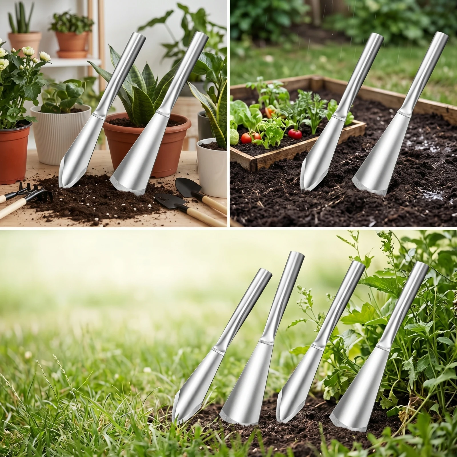 2 Pieces Garden Hand Trowel Sturdy Hand Shovel Garden Trowel Easy-to-Clean Gardening Shovel Heavy Duty for Gardeners, Planting