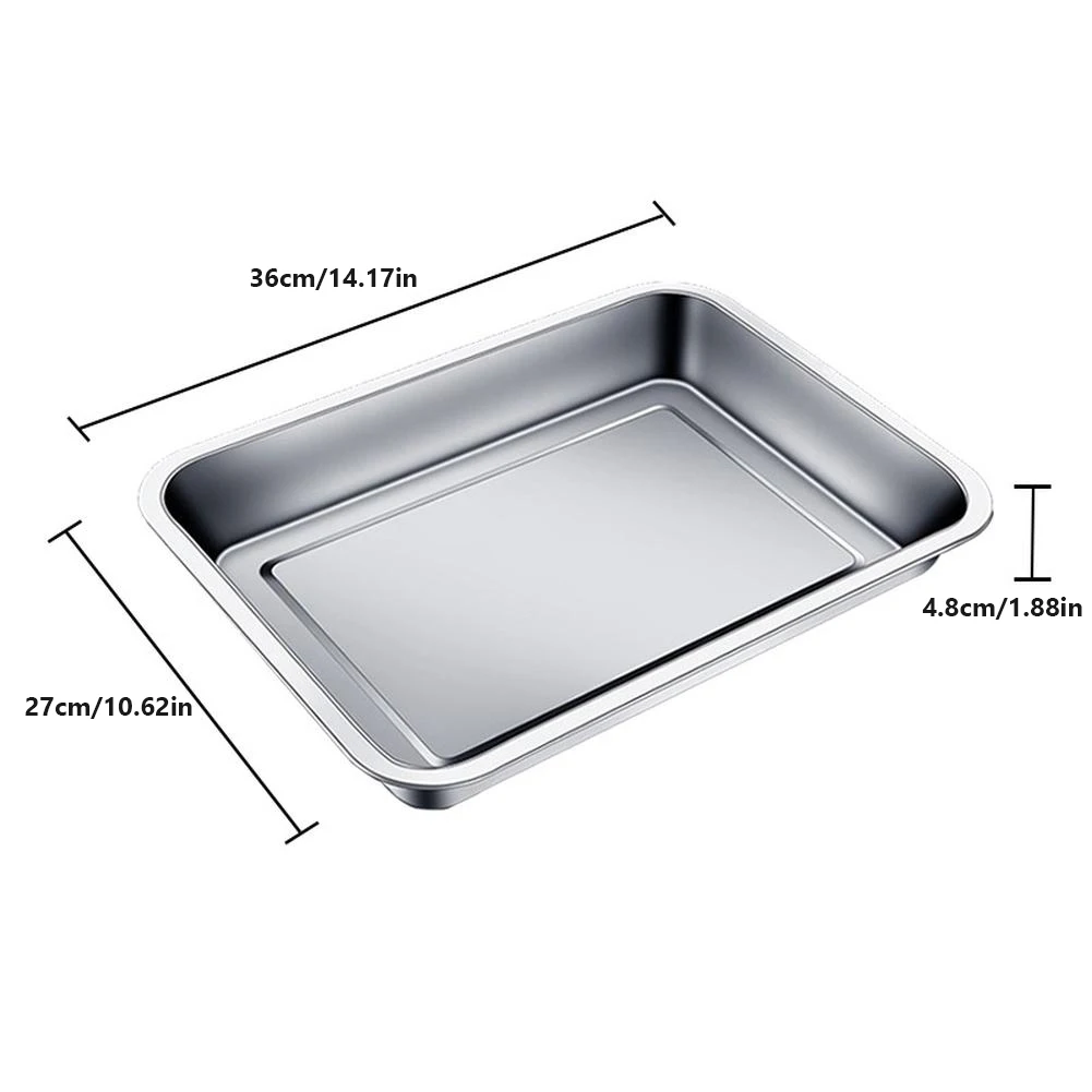 Panela de aço inoxidável para forno microondas, Cake Pan, Disponível Non-Stick Drip Pan, Acessórios para ferramentas churrasco, Turquia