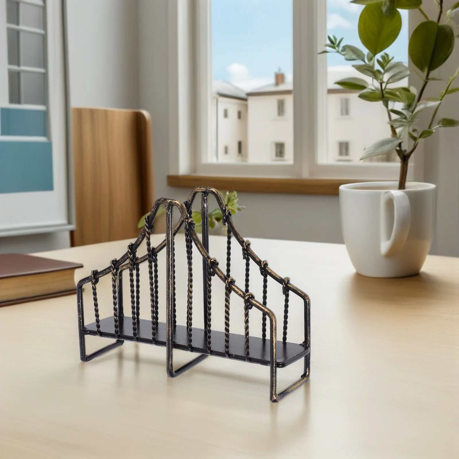 

Metal Paper Towel Holder Napkin Iron Decorative Wrought Tabletop Tissue Stand Kitchen Bathroom Storage Dispenser Rack