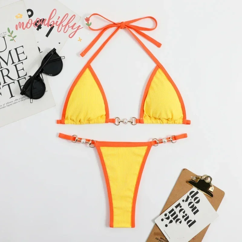 Sexy due pezzi Bikini Set donna stampa casuale Bikini Set Push-Up costume da bagno Sandbeach costumi da bagno costume da bagno