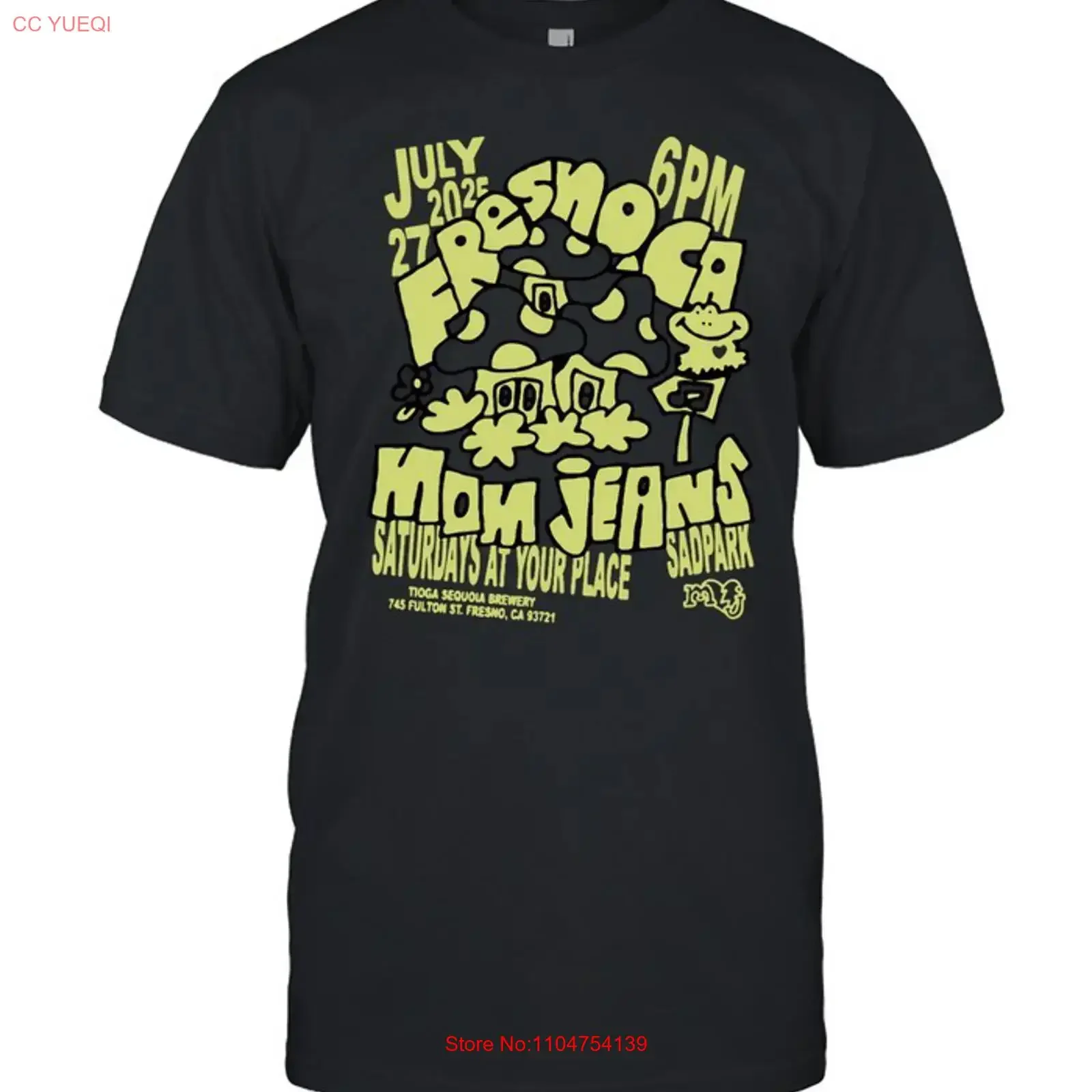 Mom Jeans Tour Fresno CA 2025 T Shirt  vintage Washed Versatile homme streetwear Comfortable Stylish Slightly Breathable