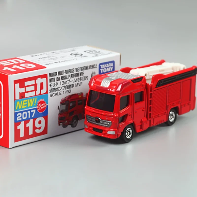 

TOMY 1/90 Scale TOMICA 119 MVF Alloy Fire Truck Ladder Rescue Vehicle Model Collection Ornament Gift Static Display