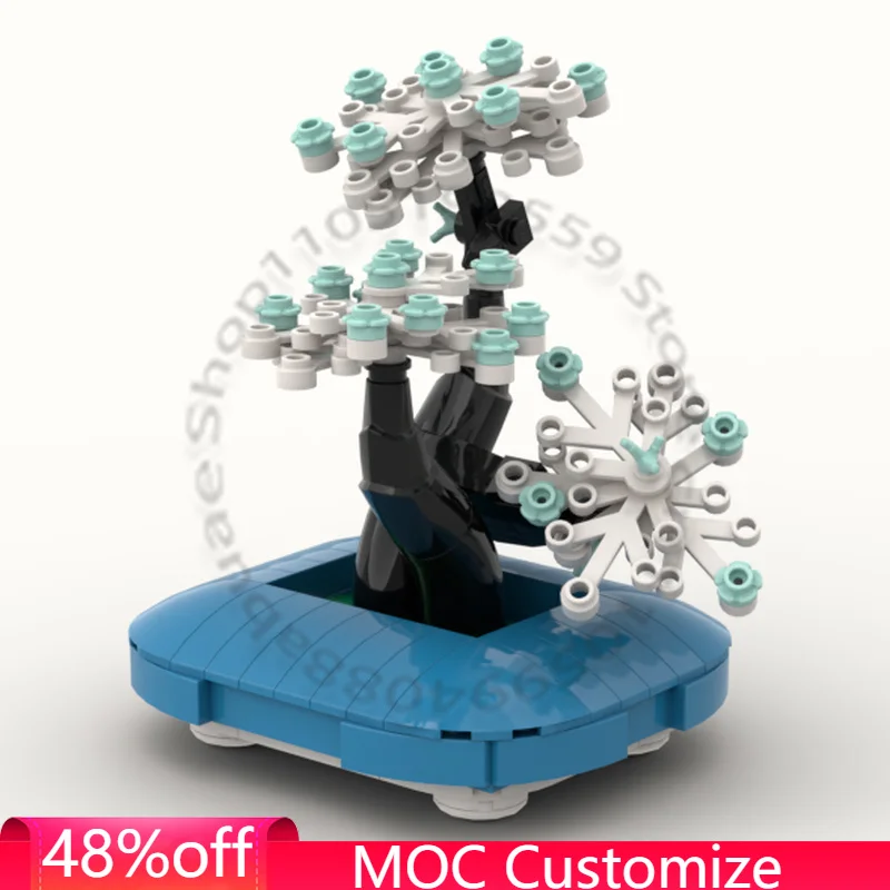 

154 PCS Couple Bonsai for untraditional pot MOC Customize Modular Building Block Simple Creative Design DIY Assembly Toy Gift