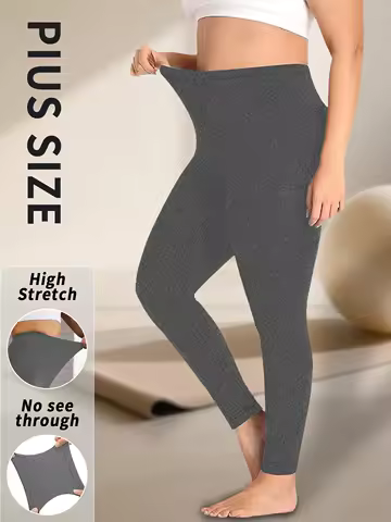 Plus size Women's Super Soft Leggings, High Elasticity for Workout Yoga Running and Daily Casua... product image