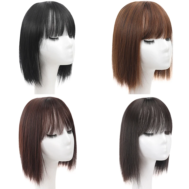 Women\'s Wig Piece Women\'s Hair Piece 3D French Bangs Naturally Fluffy And Lightweight Seamlessly Covers White Hair