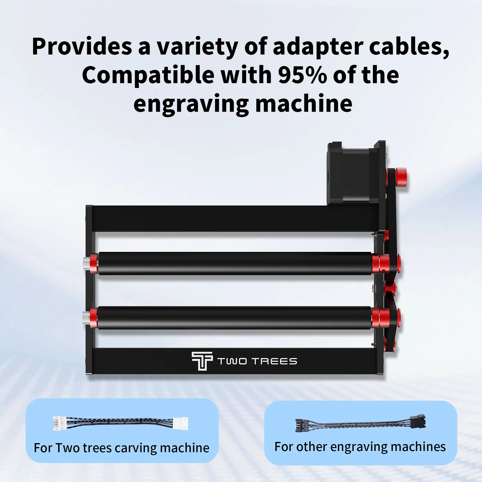 

Twotrees TR3 Laser Rotary Roller Y-axis Rotary Roller 360° Rotating Engraving Compatible with 95% of the Laser engraving machine