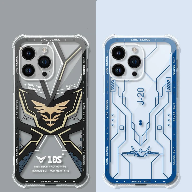 G-GundamS Robot Mecha Phone Case For iPhone 16e 16 15 14 13 12 11 Mini Pro Max X XR XSMax 7 8 Plus Anti Fall Transparent Cover