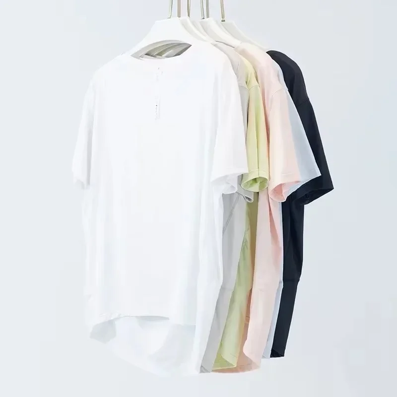 

Ультратонкий костюм для йоги, женский свободный и дышащий Топ для весны и лета, Повседневная футболка с коротким рукавом для спортивных упражнений