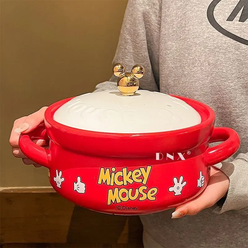 New Disney cartoon animation Mickey Minnie casserole 2.5L household soup stew pot high temperature resistance ceramic casserole