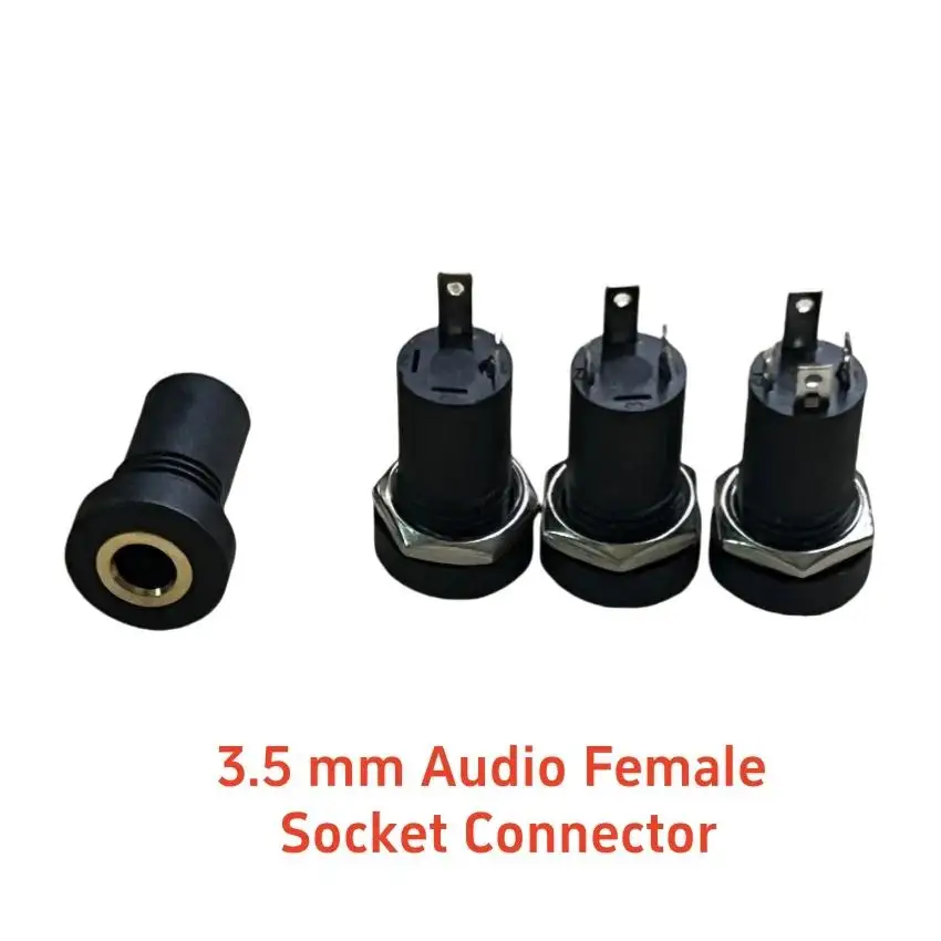 10Pcs NEW 3.5mm Audio Jack Socket 2/3/4 Pole Stereo Solder Panel Mount 3.5 mm Headphone Female Socket Connector With Nut