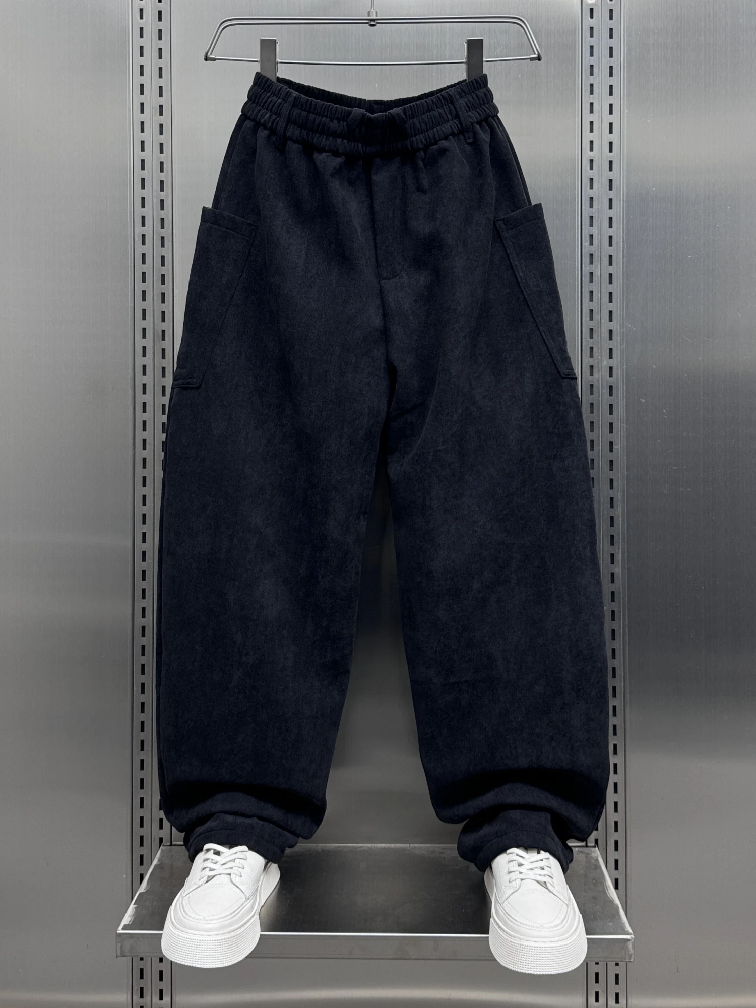 

Trendy Large Size Wide Leg Casual Pants Autumn Winter Men's Loose Straight Corduroy Harlan Pants Youth Faionable Straight Leg