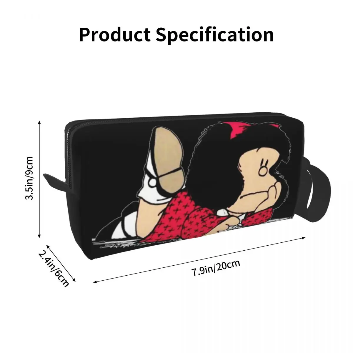 Custom Mafalda Travel Toiletry Bag for Women Argentine Quino Comic Makeup Cosmetic Organizer Beauty Storage  Bags Dopp Kit Case