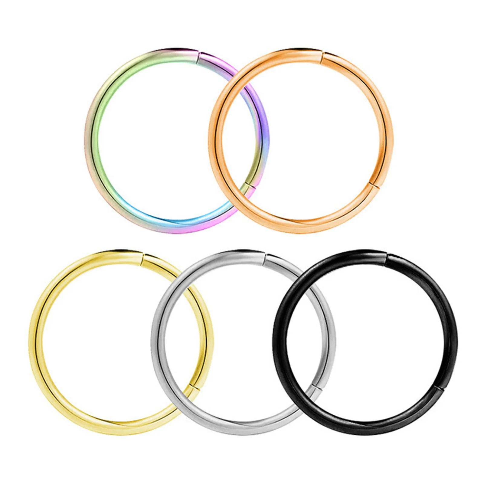 2 шт., кольца для пирсинга, 1,2 мм