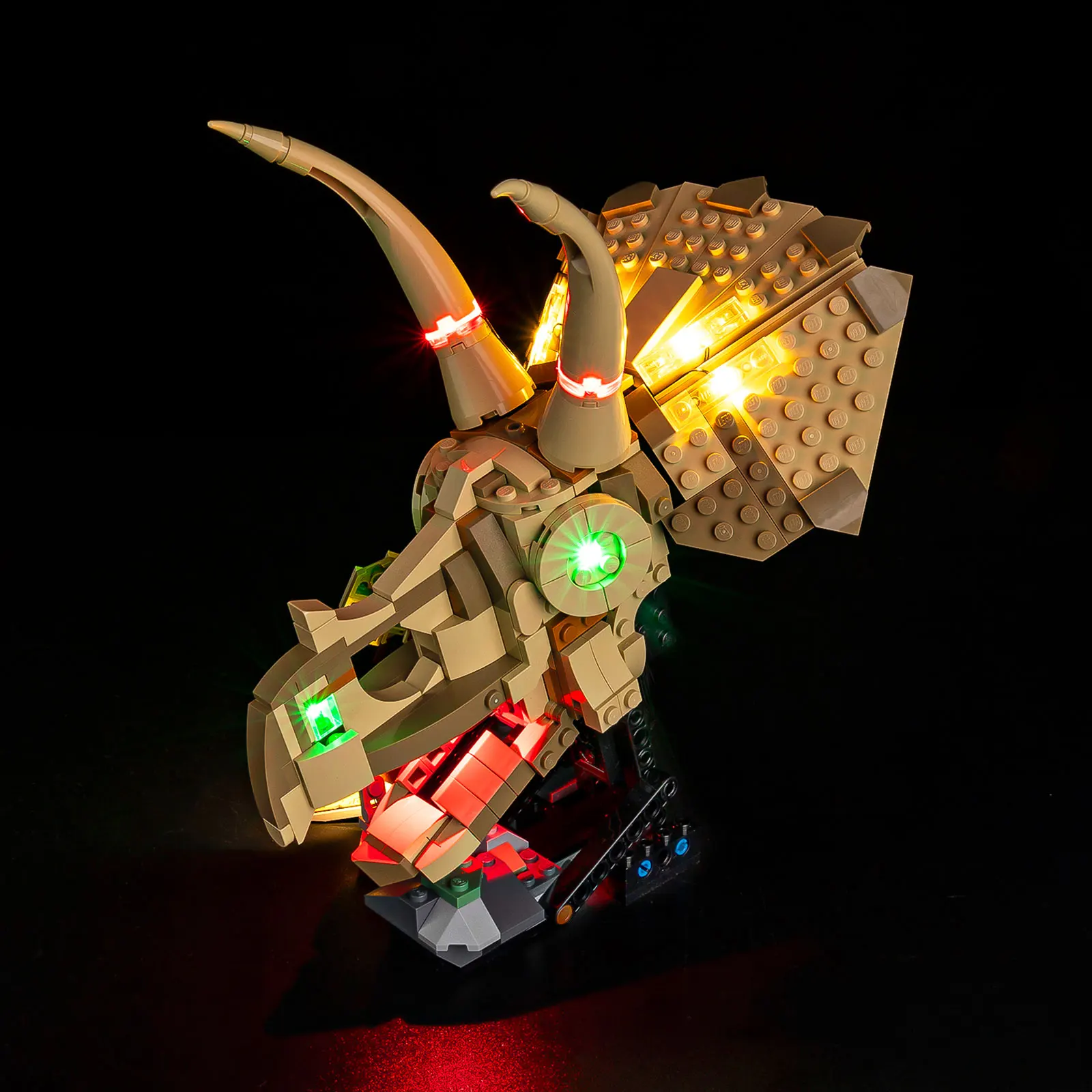 LED Light Set for LEGO Dinosaur Fossils: Triceratops Skull 76969 view 6