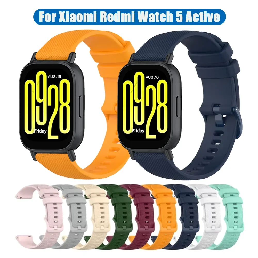 Силиконовый ремешок 22 мм для Xiaomi Redmi Watch 5 Active Smartwatch, спортивный ремешок для Redmi Watch 5 Lite, аксессуары для браслетов