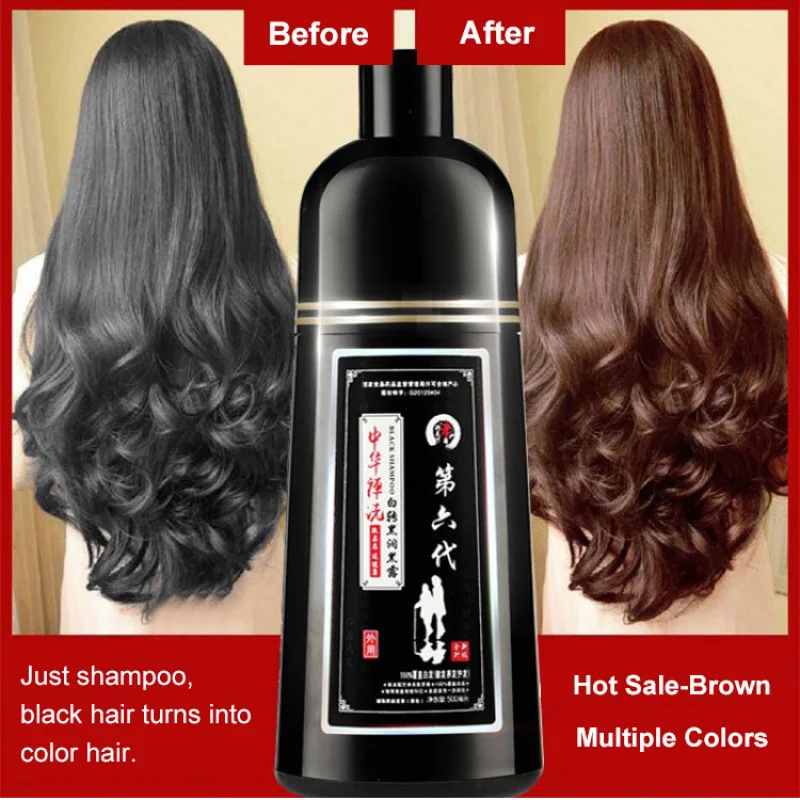 Natural Black Hair Dye OneStep Bubble Hair Color for Home Use