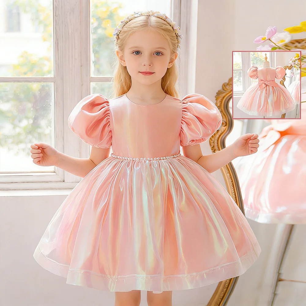 Girl princess foreign style banquet evening flower girl girl wedding children party host fluffy dance dress