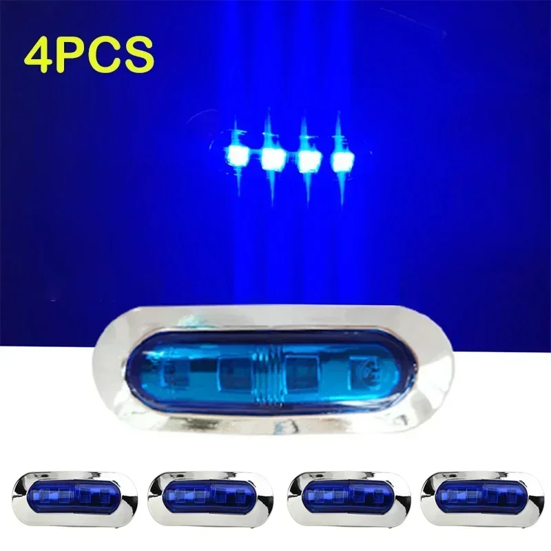 

4Pcs Boat Navigation LED Boat Navigation Lights Waterproof For Marine Yacht Boat Signal Lamp BLUE WHITE 12-24V LED Marine Lamp