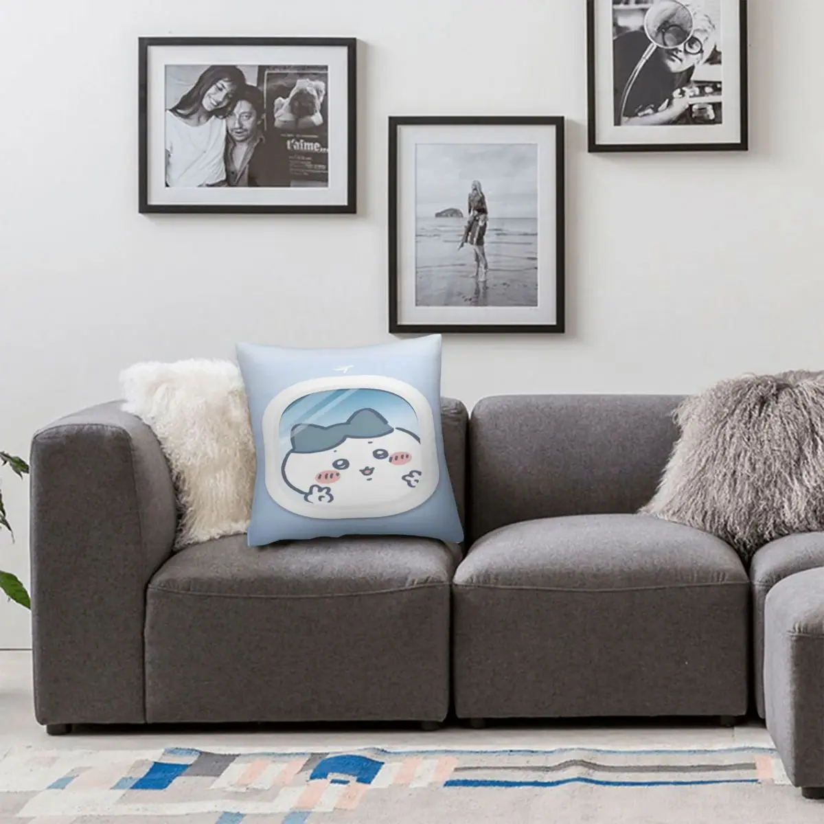 وسادة غطاء Hachiware C-Chiikawa الكرتون غطاء الوسادة المخصص مضحك كيس وسادة ل كرسي أريكة ديكور المنزل سادات #6