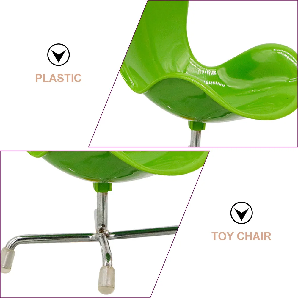 1 pçs mini cadeira de computador plástico premium diy móveis em miniatura para mini casa decoração quarto sala estar simulação acessório