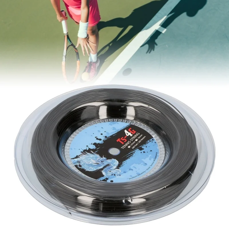 

200 м прочная полиэстеровая струна для теннисной ракетки, круглая устойчивая к ударам жесткая струна для ракетки (1,30 мм)