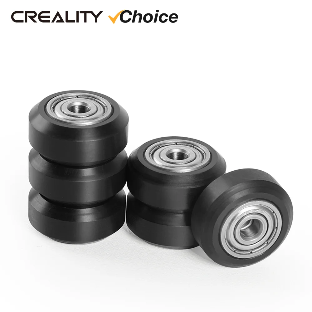 Creality 2/4/6 Pcs/Lots Embedded Bearing Pulley POM 3D Printer Part for Carriage Plate Bearing Groove Guide Round Gear Wheel