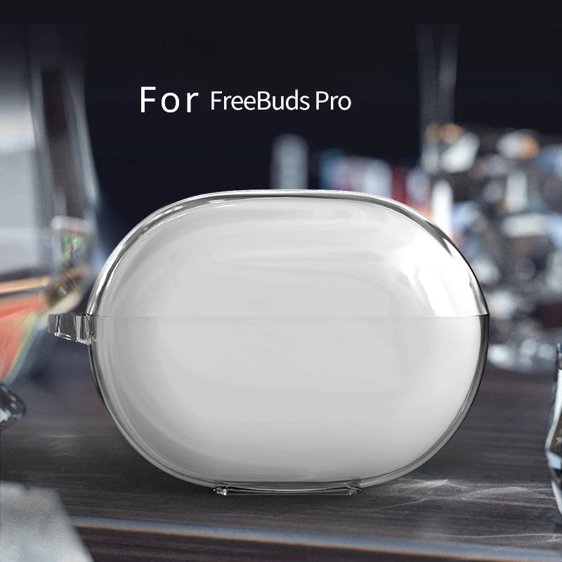 Transparent Earphone Case for Huawei Freebuds Pro 3 2 4i 5i Soft TPU Protective Cover with Hook
