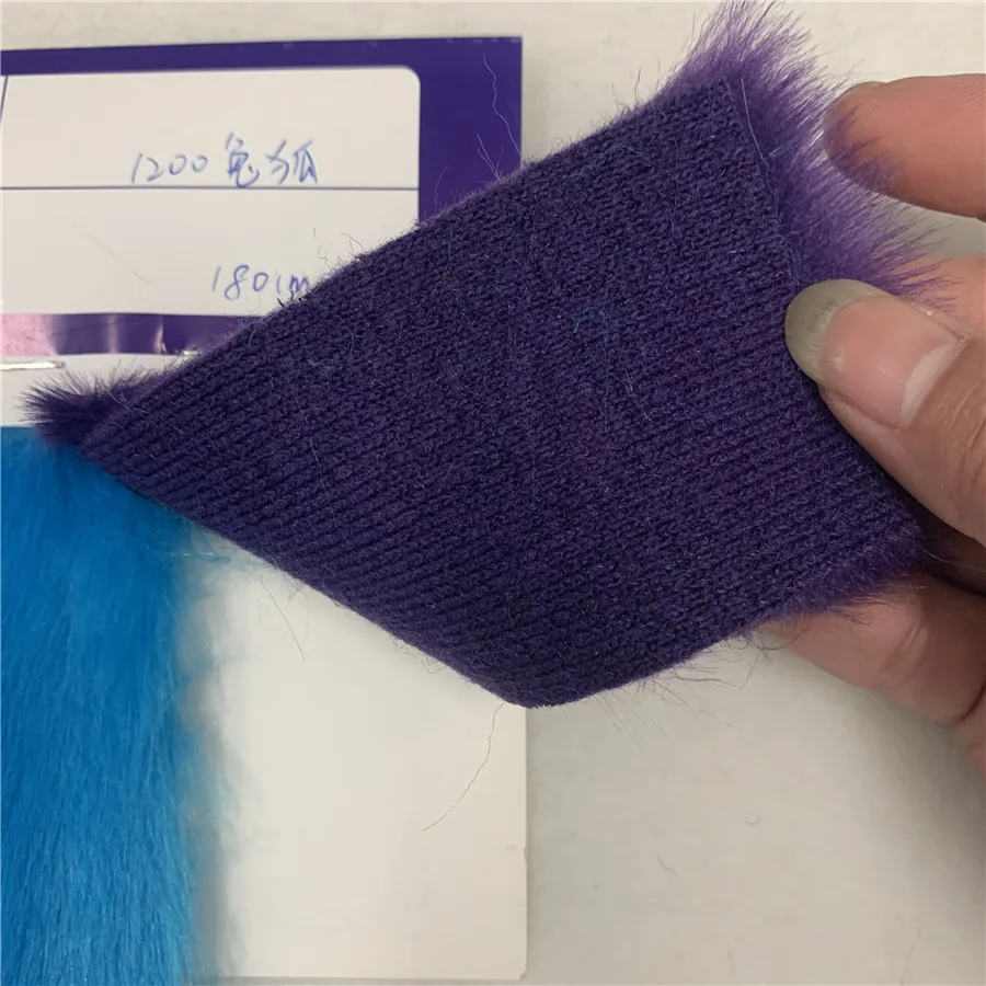 90cm * 160cm Solid Shaggy Faux Fur Fabric Long Pile Fur Costumes Crafts DIY Imitation mink Fur Knit Fabric Sztuczna tkanina