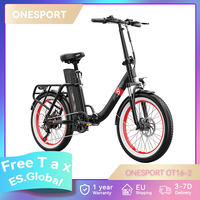 ONESPORT OT16-2 Electric Bike 250W Motor 48V 15.6Ah Battery, 20inch Tires, 25km/h Max Speed, 120km Range, Mechanical Disc Brakes