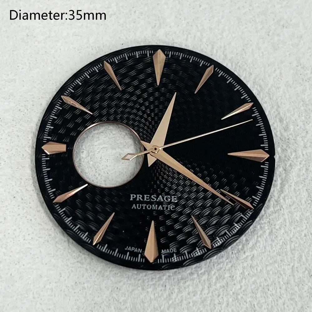 Quadrante NH38 35mm PRESAGE quadrante 40mm cassa dell'orologio con cinturino in pelle PRESAGE per movimento automatico giapponese NH38 SSA407J1 watchmods
