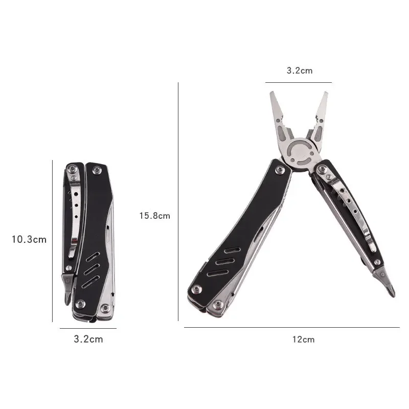 EDC Multitool Folding Knife Survival Tools Plier Pocket Scissors Camping Fishing Combine Multifuntional Pliers Screwdriver Bits