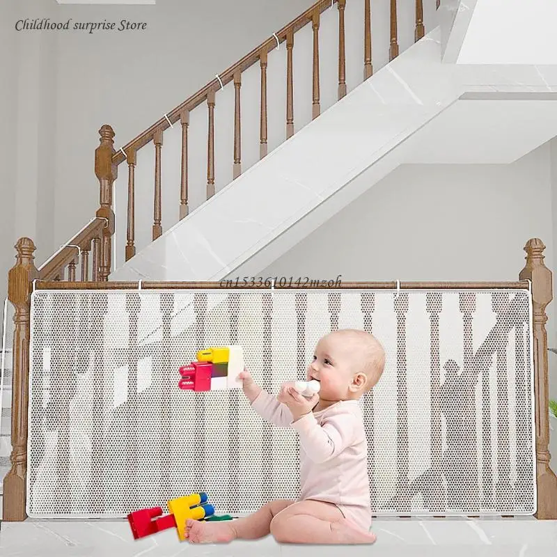 Banister Guard White Mesh Baby Safety Stairs Thicken Net Child Proofing Balcony Staiway Railing Protective Net Dropship