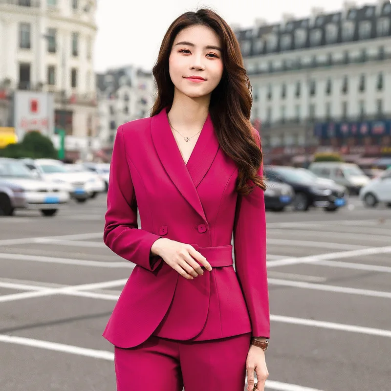 

2023 Spring Summer Newest Arrival Women Business Suits with Pants and Jackets Coat Professional Blazer Pantsuit Office Work Wear